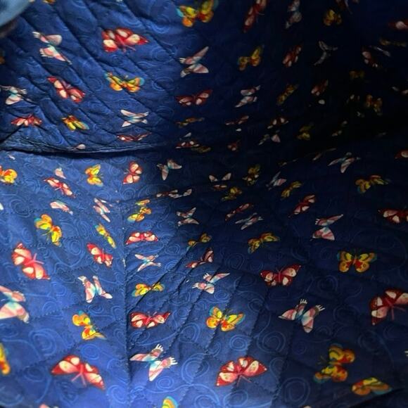 Americana by Sharif Blue Red 
Butterfly Floral Large Quilted 2 Handle
Tote Bag - Picture 4 of 14
